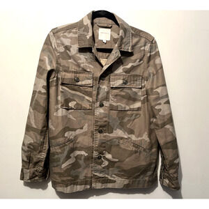 Thread & Supply Mickie Utility Jacket Shacket Kelly Green Vintage Wash SZ SM